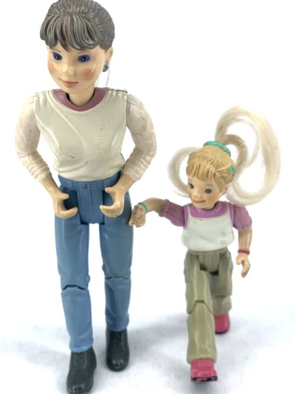 Playskool Loving Family Dollhouse Mom Girl Figures Lot of 2 1990s